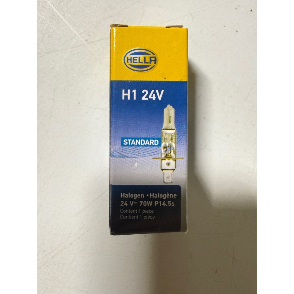 Hella H1 24V 70W Standard Halogen Light Bulb P14.5s Single Piece New